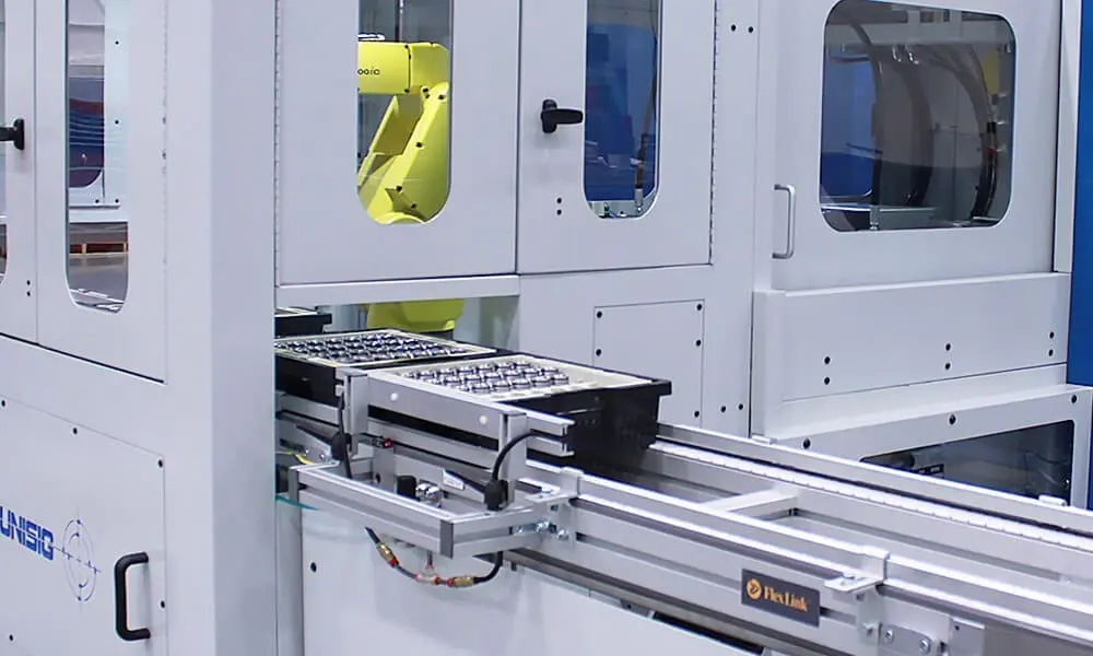 tray-handling-conveyor-automation-for-deep-hole-drilling-machinery conveyor automation for drilling machine