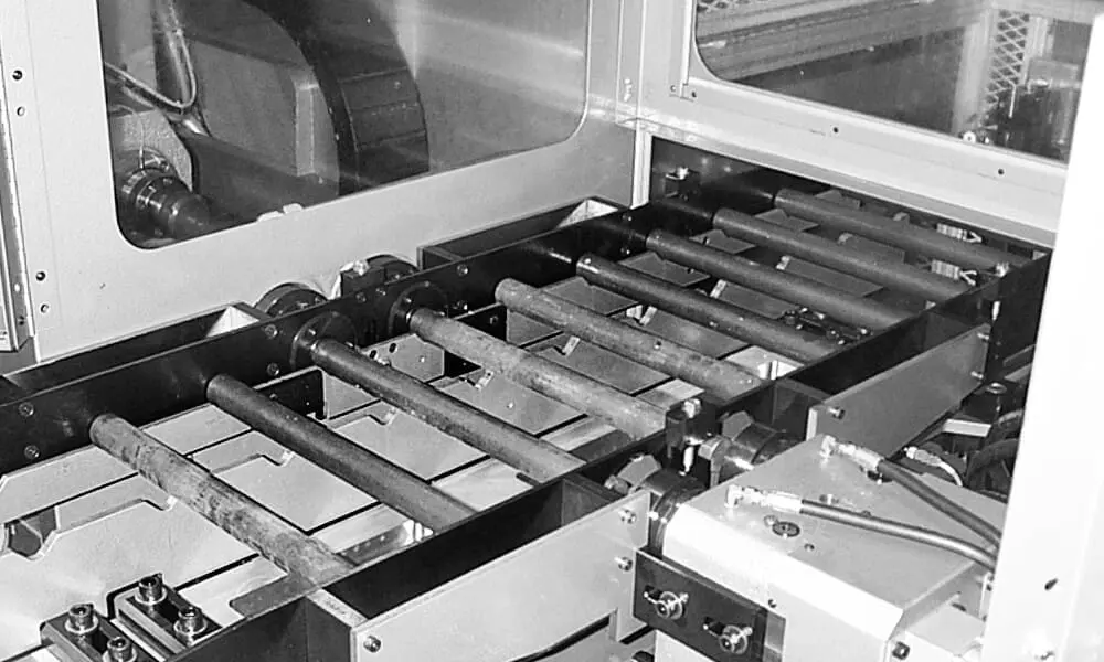 walking-beam-workpiece-loading-for-gundrilling loading automation for drilling machine