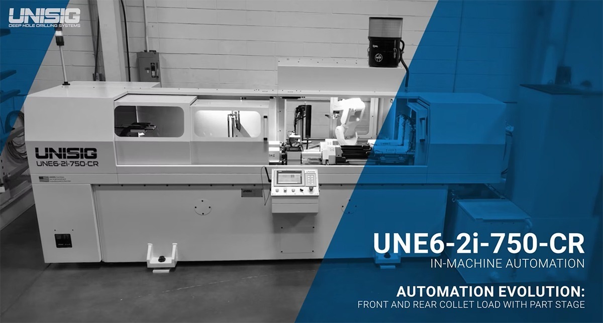 UNISIG UNE6-2i Part Stage Automated Gundrilling Machine | Video