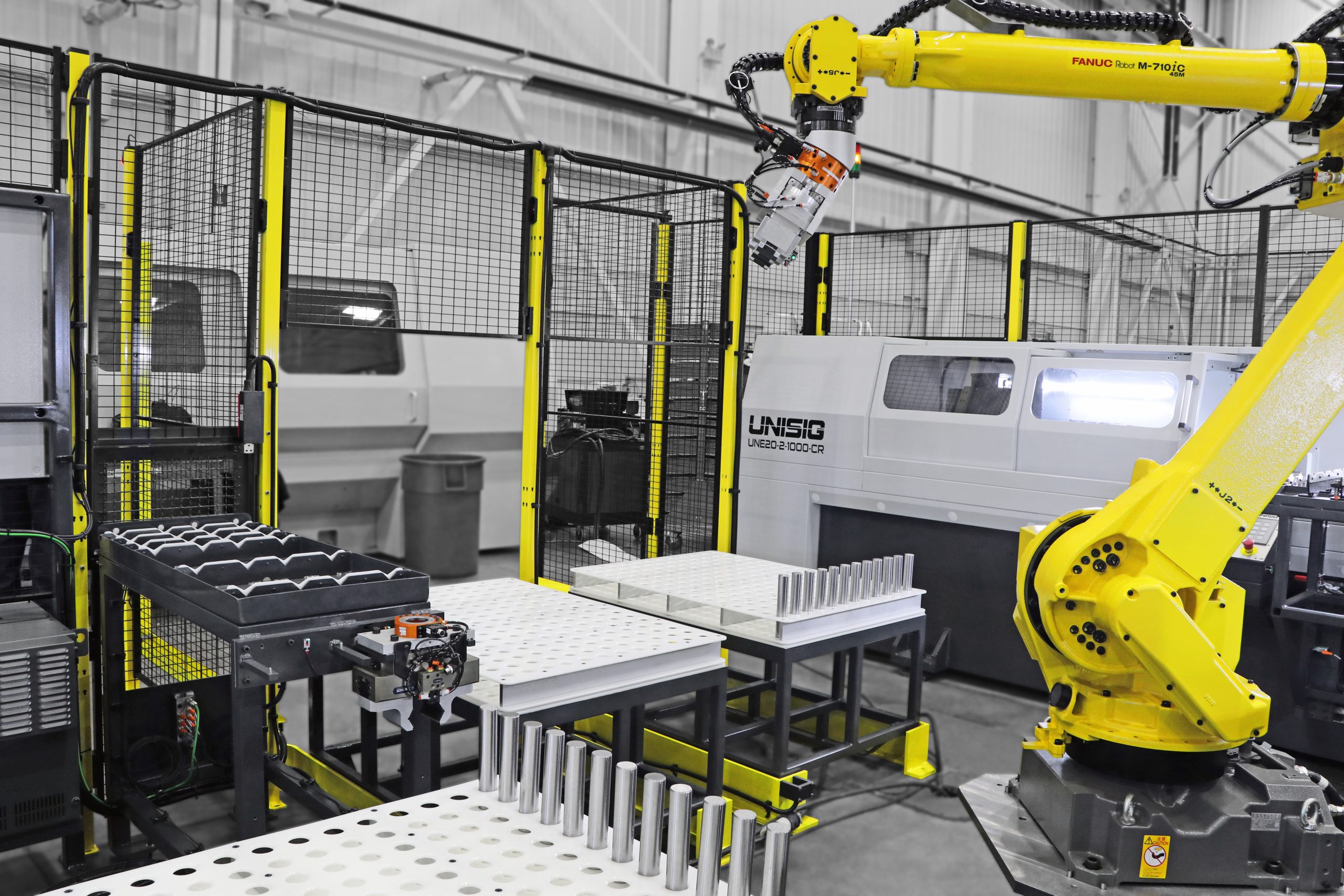 Flexible automation gundrilling cell - interior inspection station